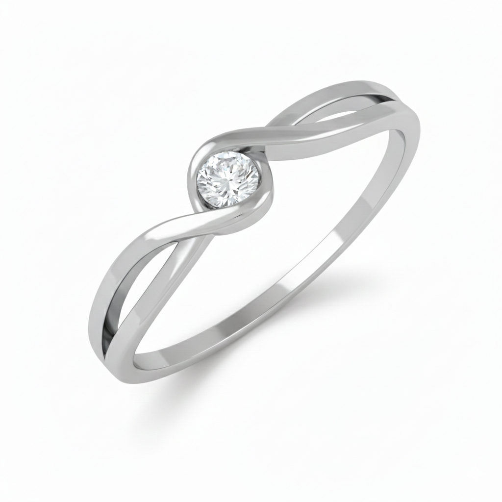 Soliter Zásnubný prsteň z bieleho zlata 226 001 01037 07 52 mm