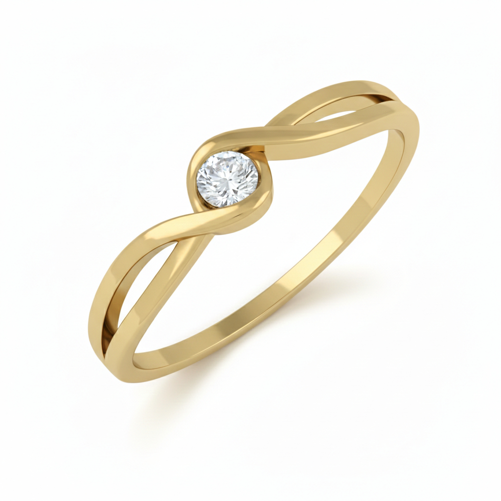 Soliter Zásnubný prsteň zo žltého zlata 226 001 01037 00 59 mm