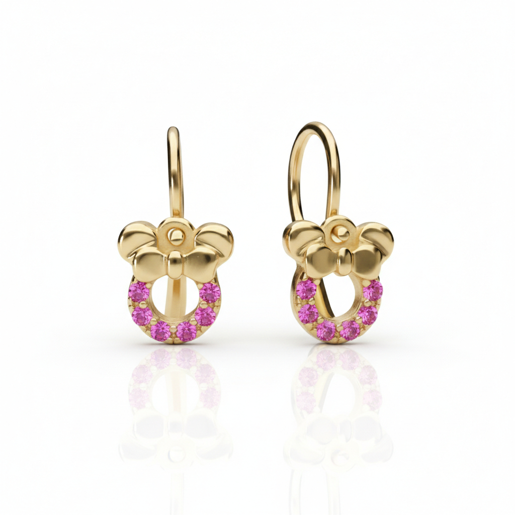 Soliter Zlaté detské náušnice so zirkónmi Minnie 239 001 01253 0000440