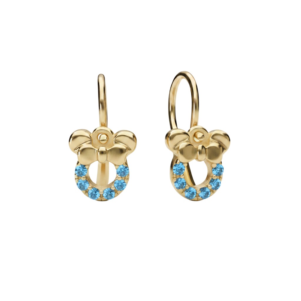 Soliter Zlaté detské náušnice so zirkónmi Minnie 239 001 01253 0000550