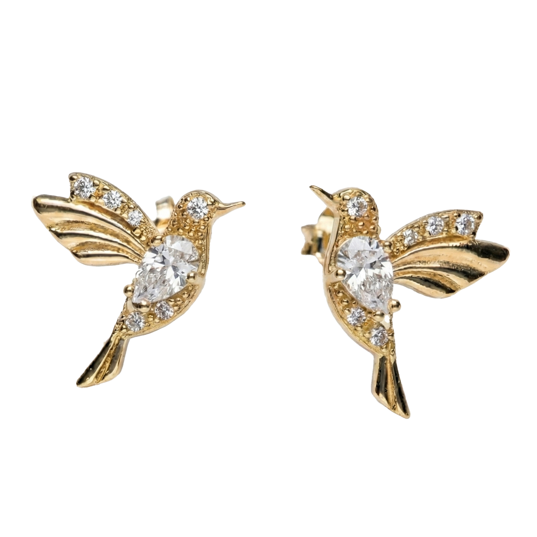 Soliter Zlaté náušnice Kolibrík so zirkónmi 239 001 01311 00