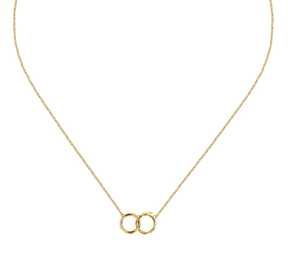 Levně Trussardi Elegantní pozlacený náhrdelník T-Heritage TJAXB07