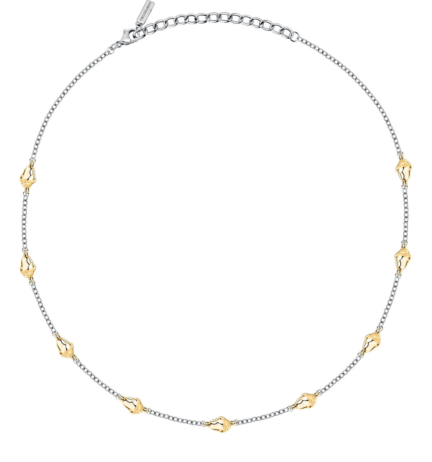 Levně Trussardi Fashion ocelový bicolor náhrdelník pro ženy T-Design TJAXA11