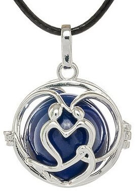 MUMMY BELL -  Dámský náhrdelník modrá Rolnička Harmony K7SM20