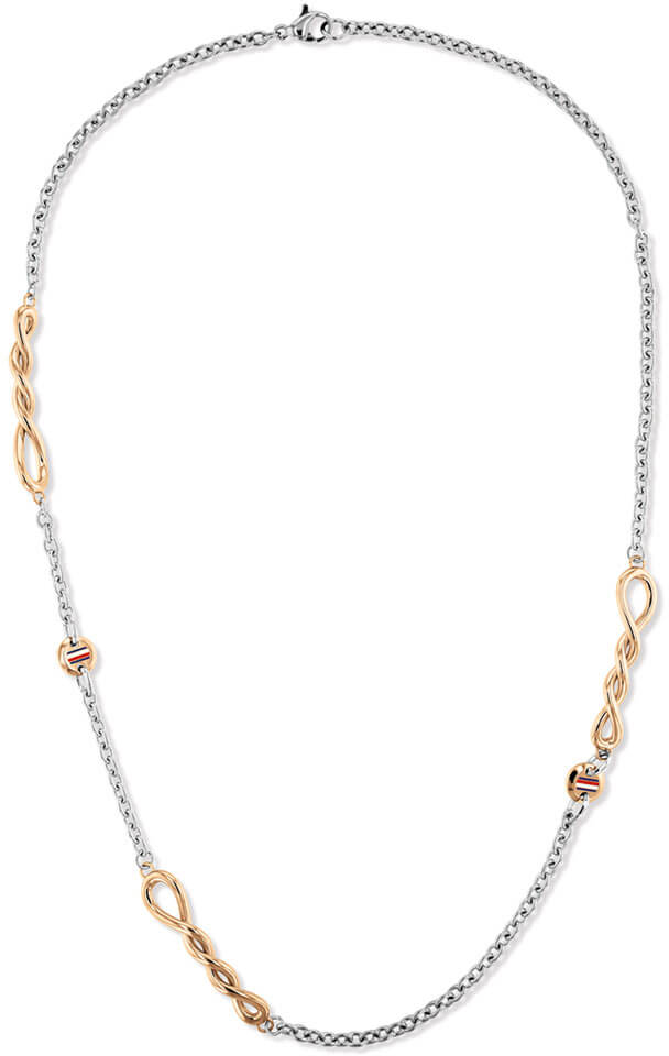 Levně Tommy Hilfiger Luxusní bicolor náhrdelník z oceli 2780513