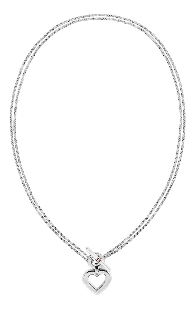 Tommy Hilfiger Luxusní dvojitý náhrdelník se srdcovým přívěskem Toggle Heart 2780967