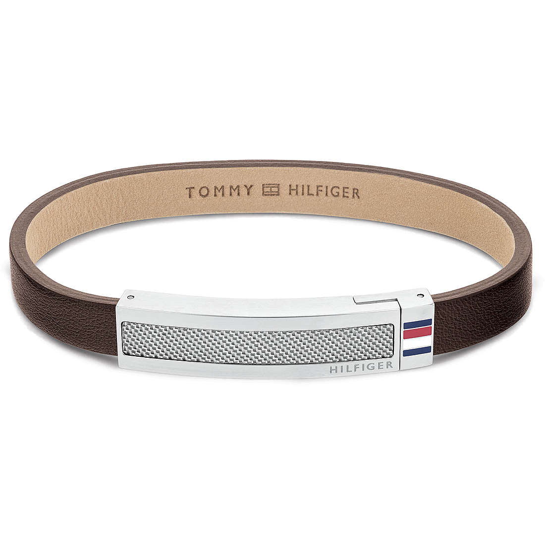 Tommy Hilfiger Bracciale in pelle marrone 2790397