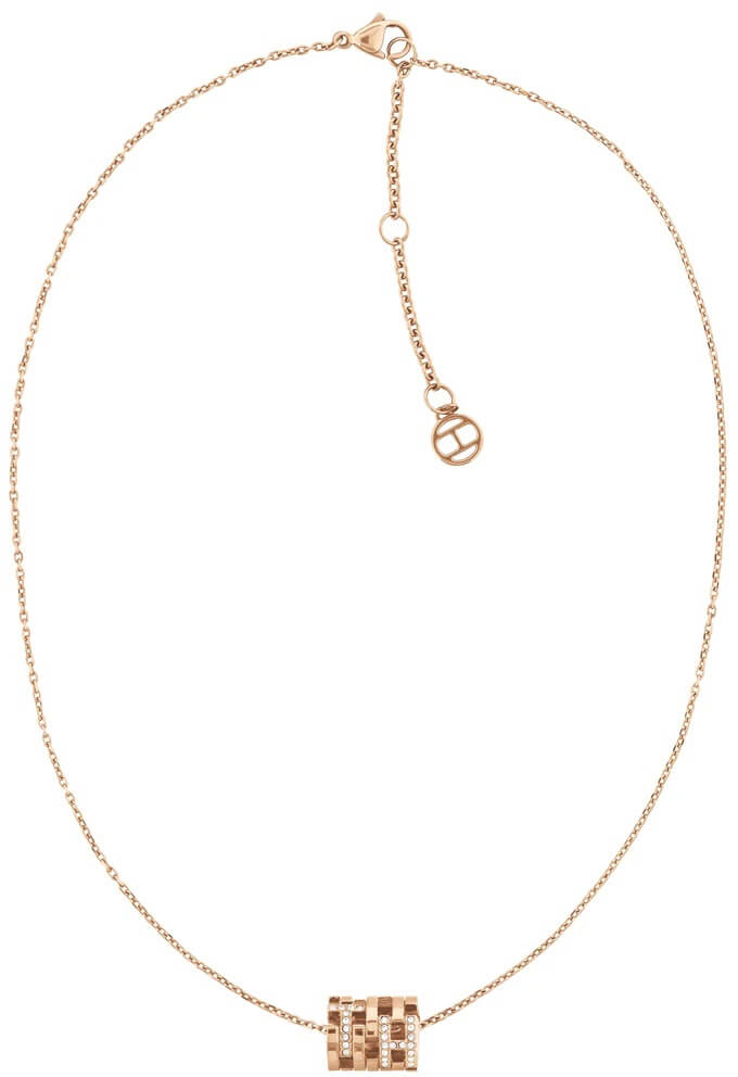 Tommy Hilfiger Módní bronzový náhrdelník s fashion přívěskem TH2780385