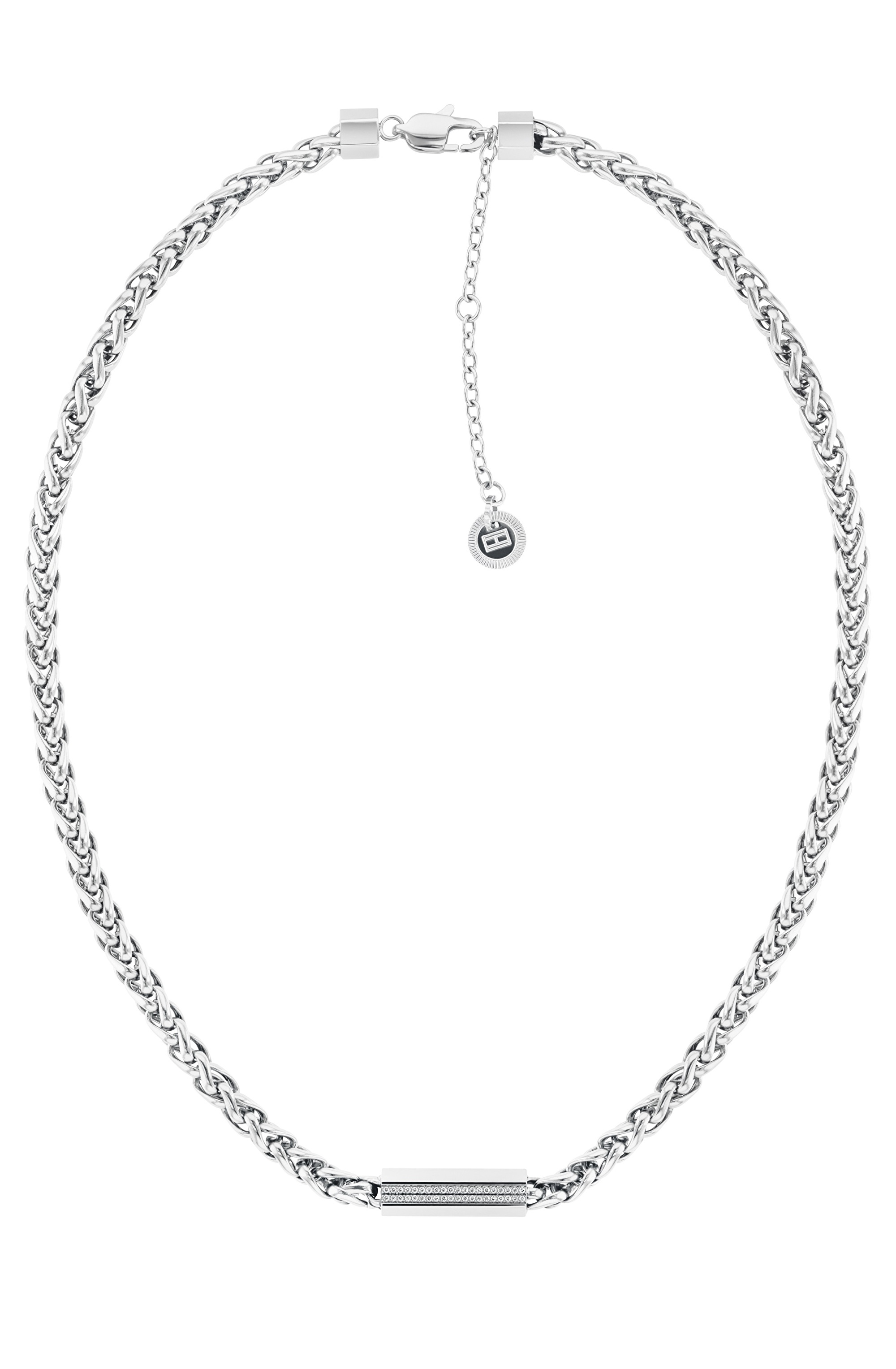 Tommy Hilfiger Módny oceľový náhrdelník so zirkónmi 2780872