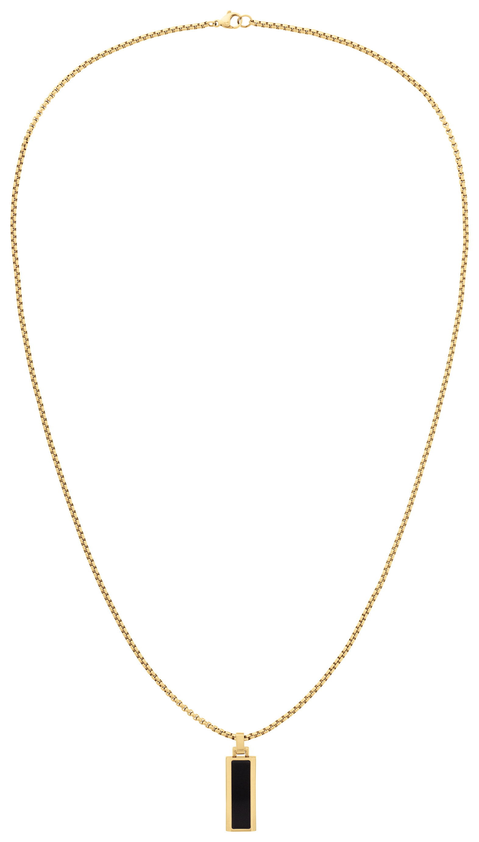 Levně Tommy Hilfiger Originální pozlacený náhrdelník s onyxem 2790541