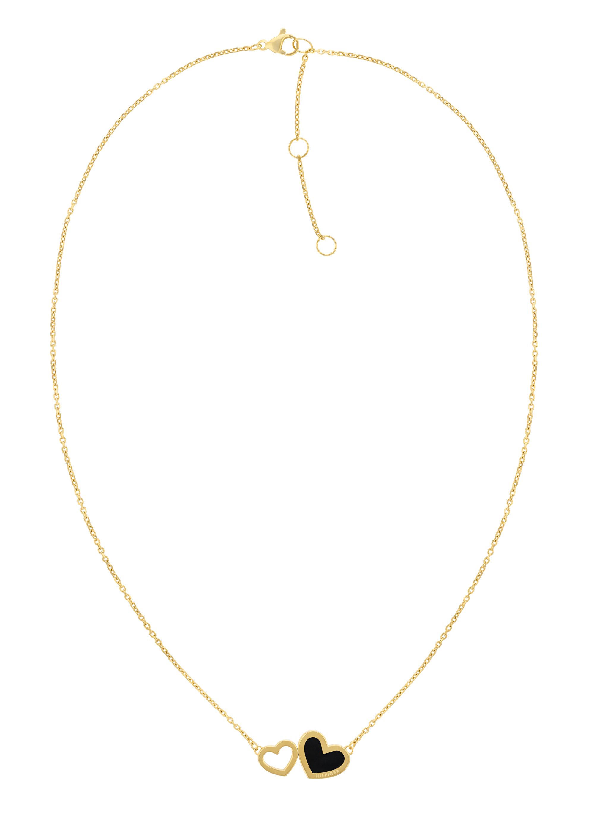 Tommy Hilfiger Půvabný pozlacený náhrdelník se srdíčky Enamel Hearts 2780742