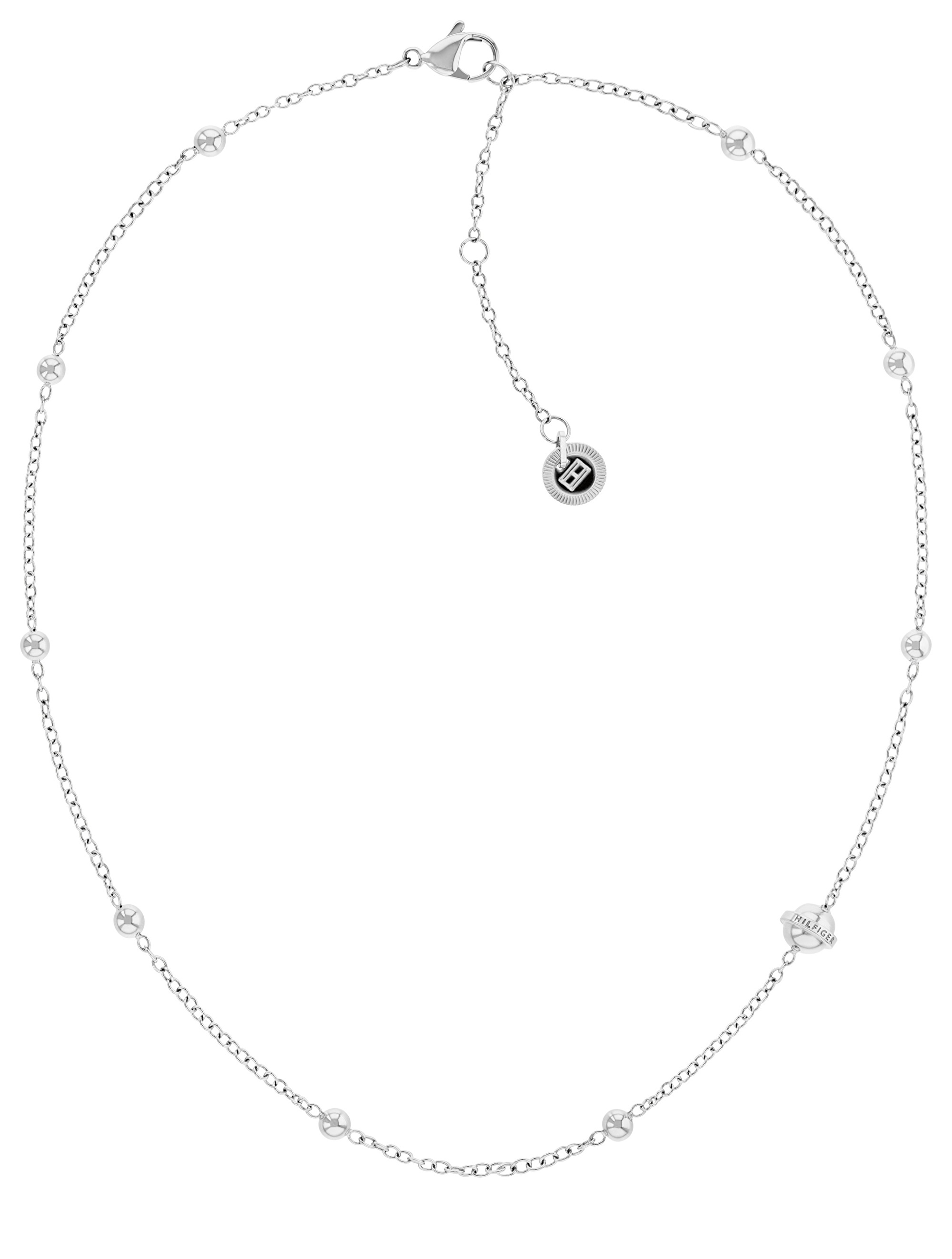 Tommy Hilfiger Slušivý oceľový náhrdelník pre ženy Metallic Orb 2780818