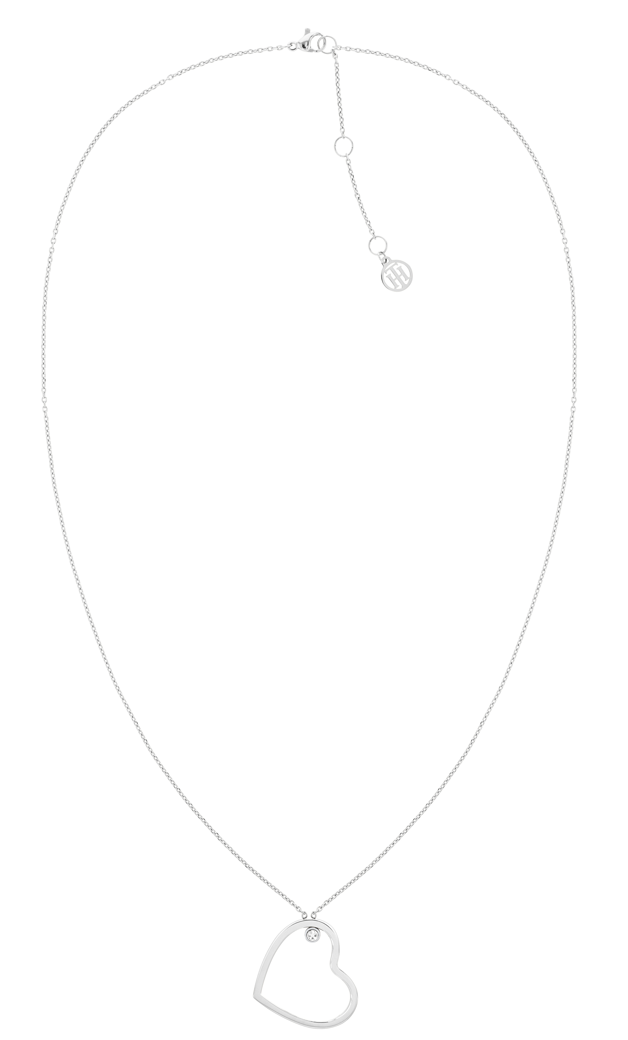 Levně Tommy Hilfiger Slušivý ocelový náhrdelník se srdíčkem Minimal Hearts 2780756