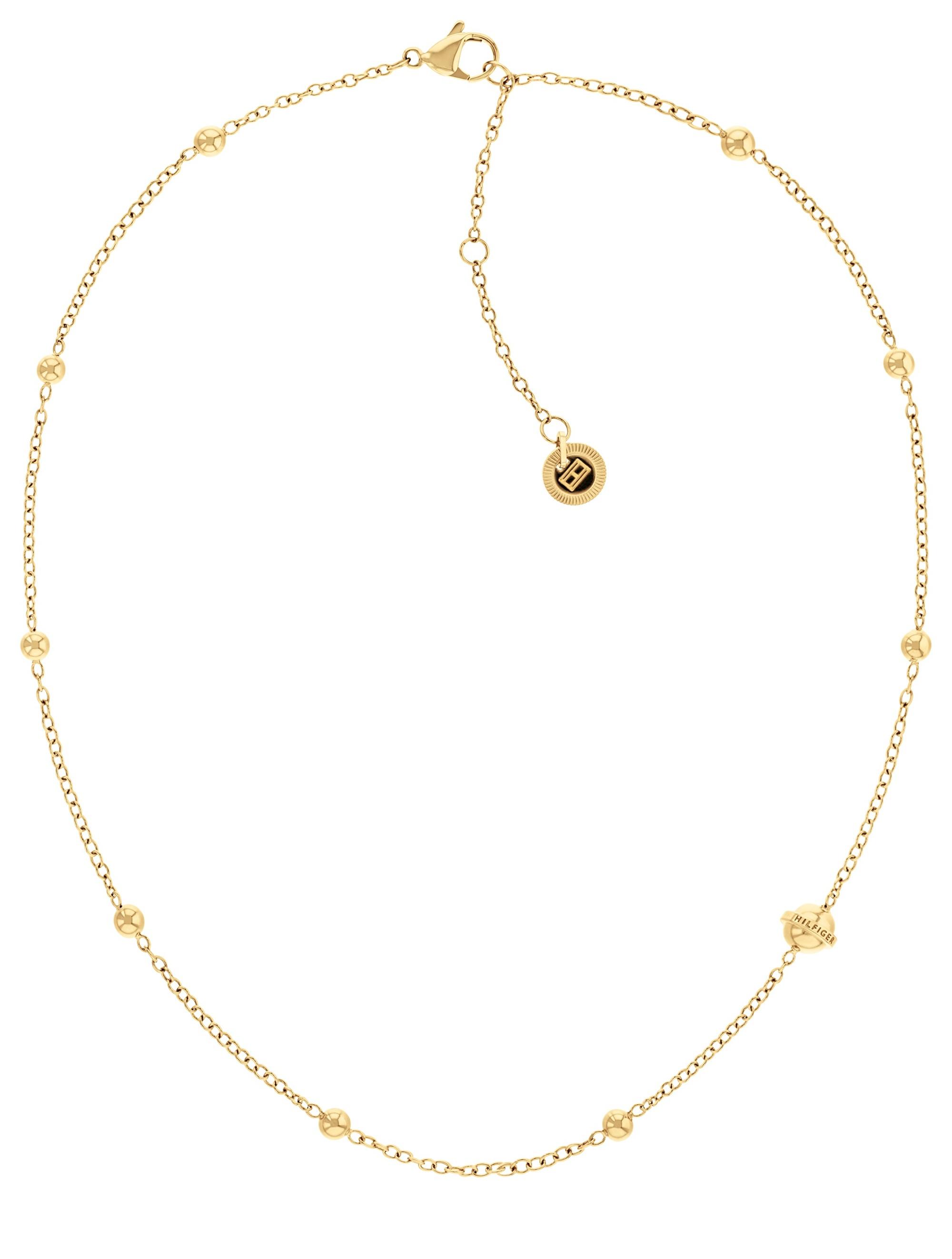 Levně Tommy Hilfiger Slušivý pozlacený náhrdelník pro ženy Metallic Orb 2780817
