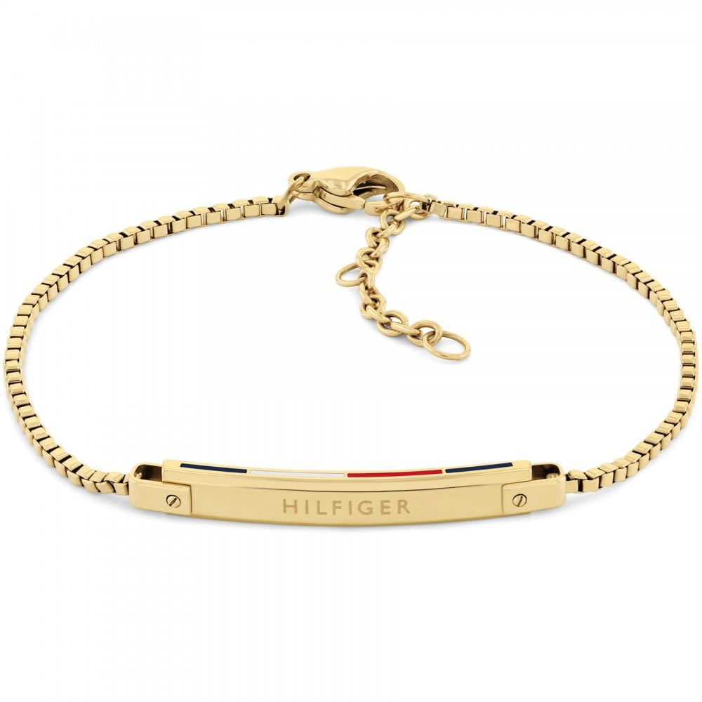 Tommy Hilfiger Slušivý pozlacený náramek Linear 2780953