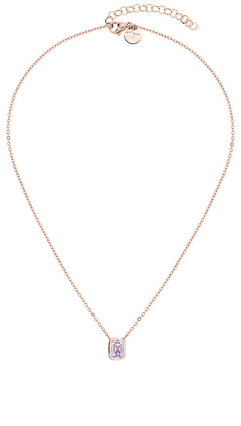 Tamaris Elegantní bronzový náhrdelník se zirkonem TJ-0063-N-45