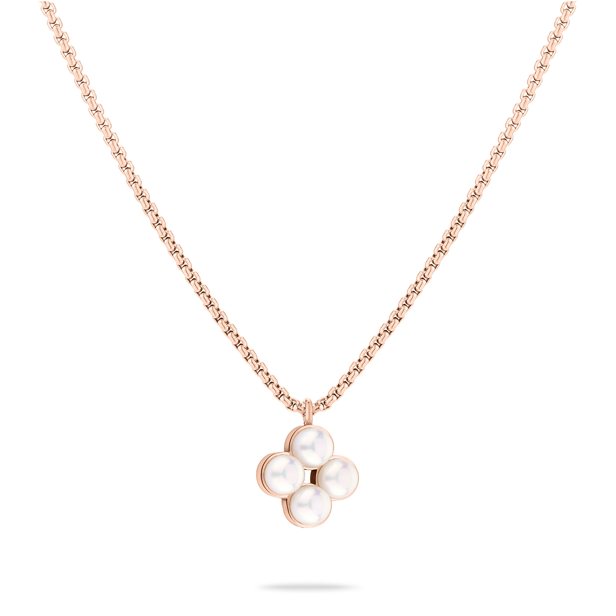 Levně Tamaris Půvabný bronzový náhrdelník se syntetickými perlami TJ-0513-N-45