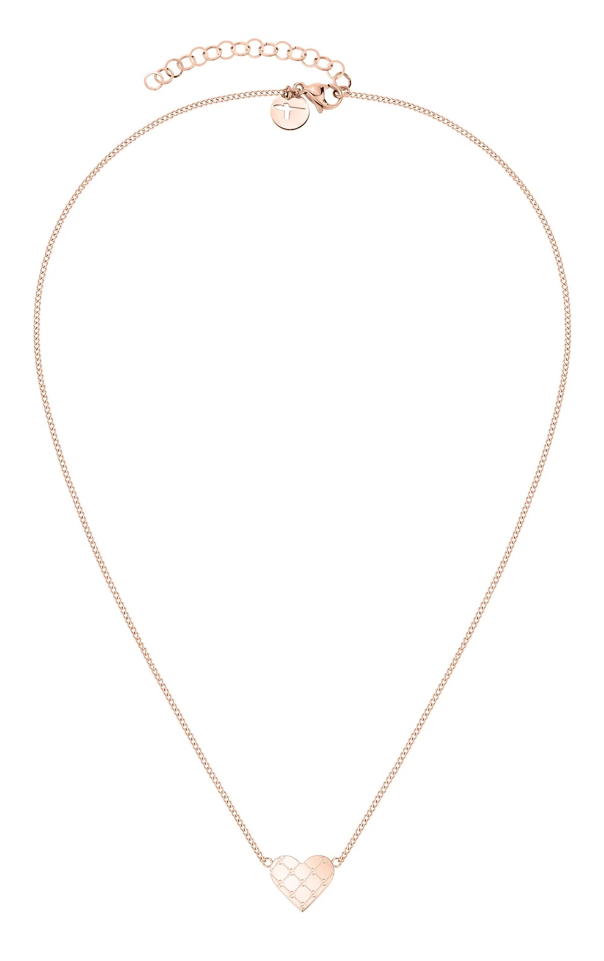 Tamaris Romantický bronzový náhrdelník Logomania Heart TJ-0527-N-45