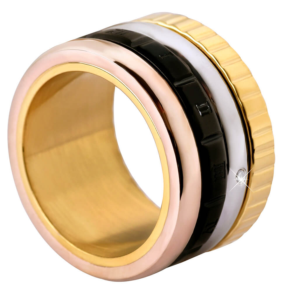Troli Čtyřbarevný ocelový prsten 51 mm