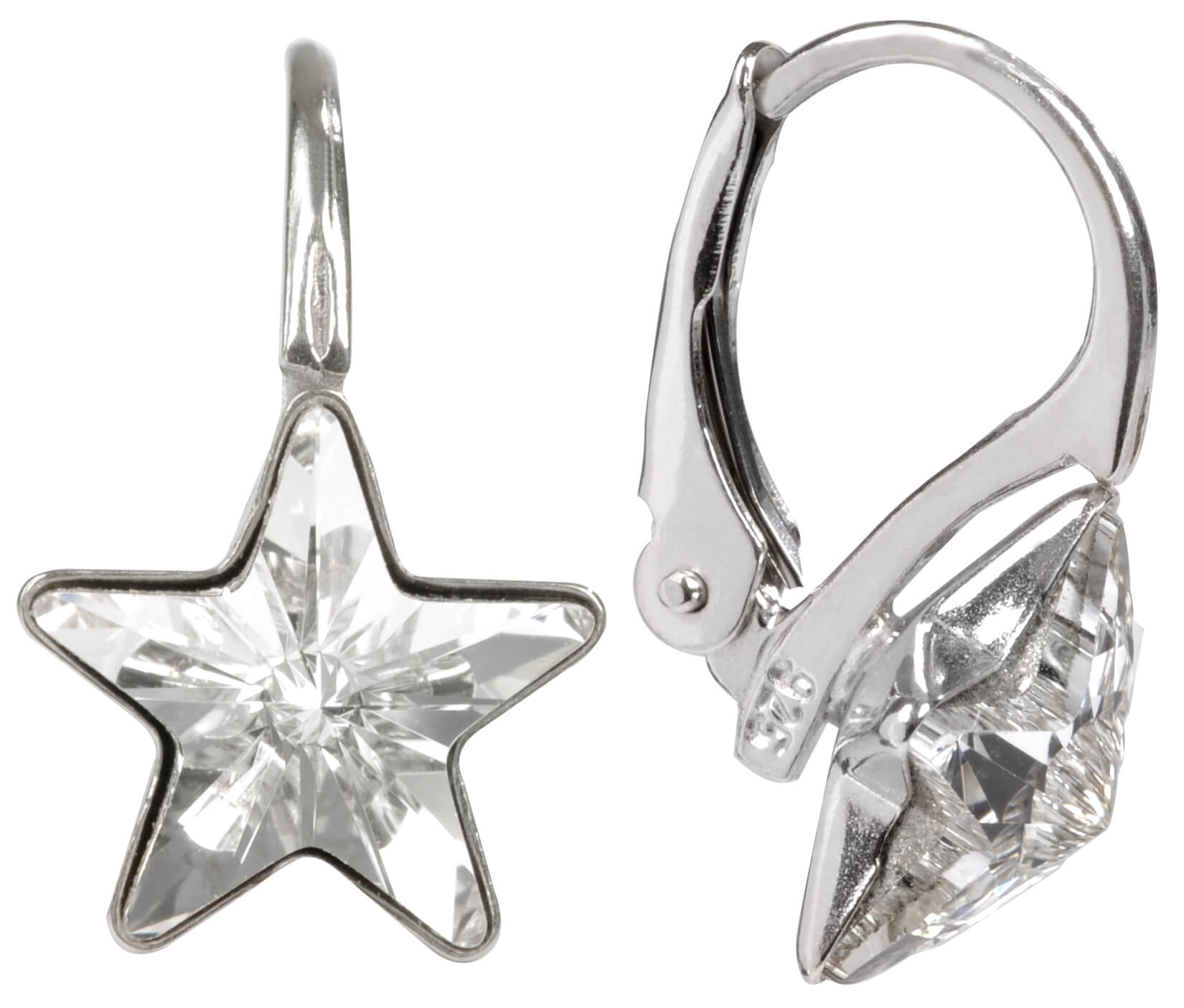 Levně Levien Dívčí stříbrné náušnice Star Crystal
