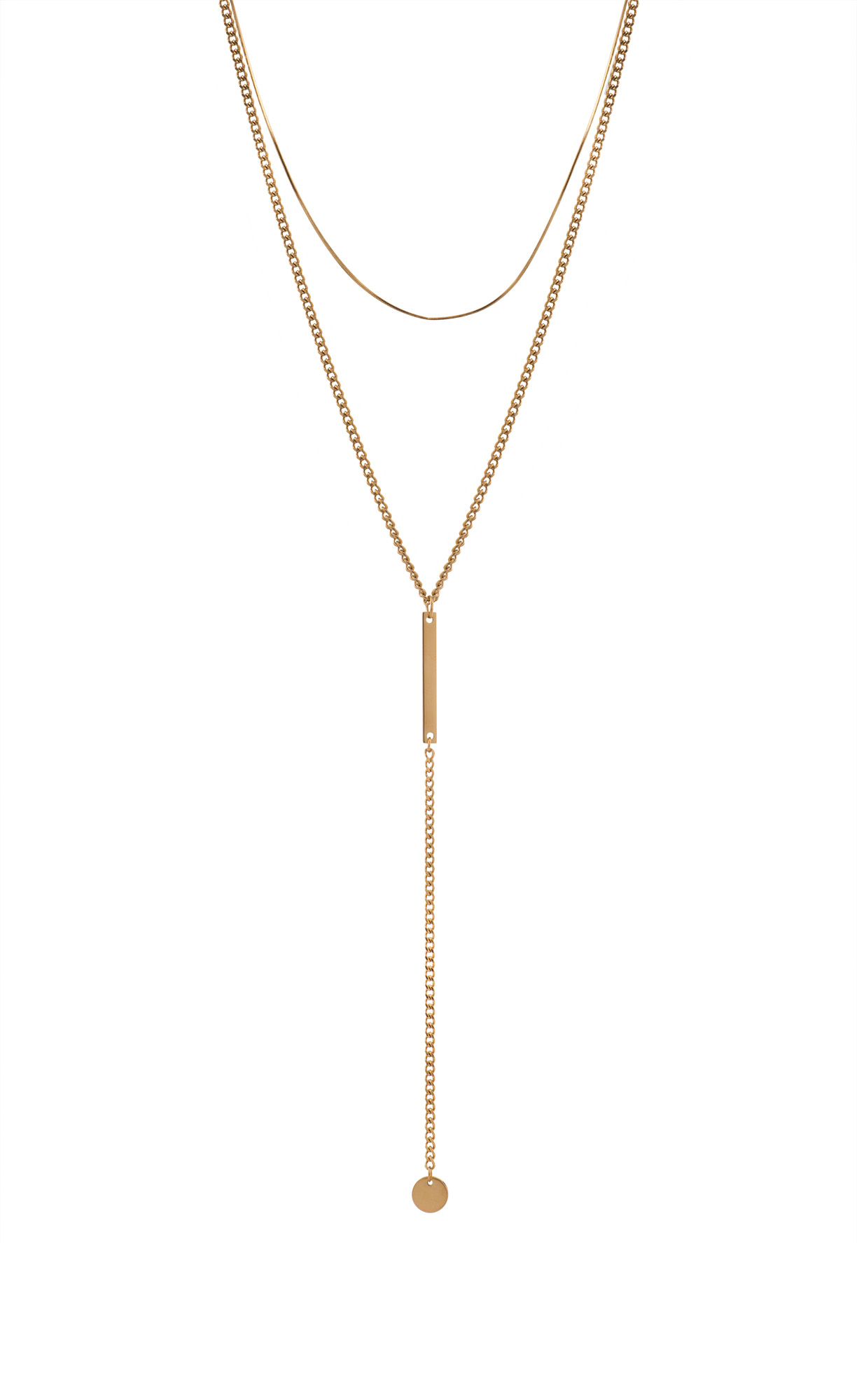 Levně Troli Elegantní pozlacený náhrdelník VGX1760G/RE