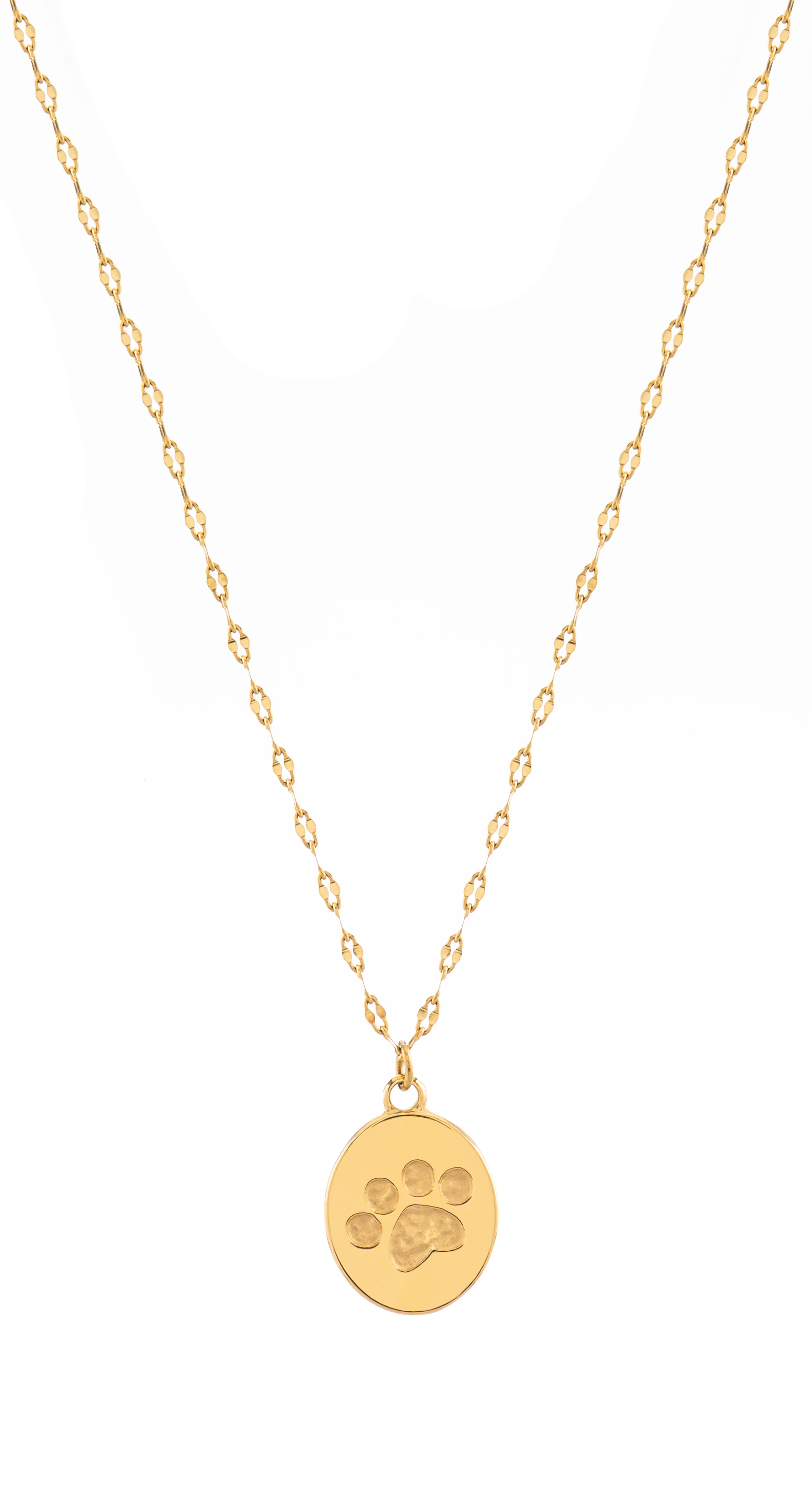 Troli Hravý pozlacený náhrdelník Tlapka VABQJN038G (řetízek, přívěsek)