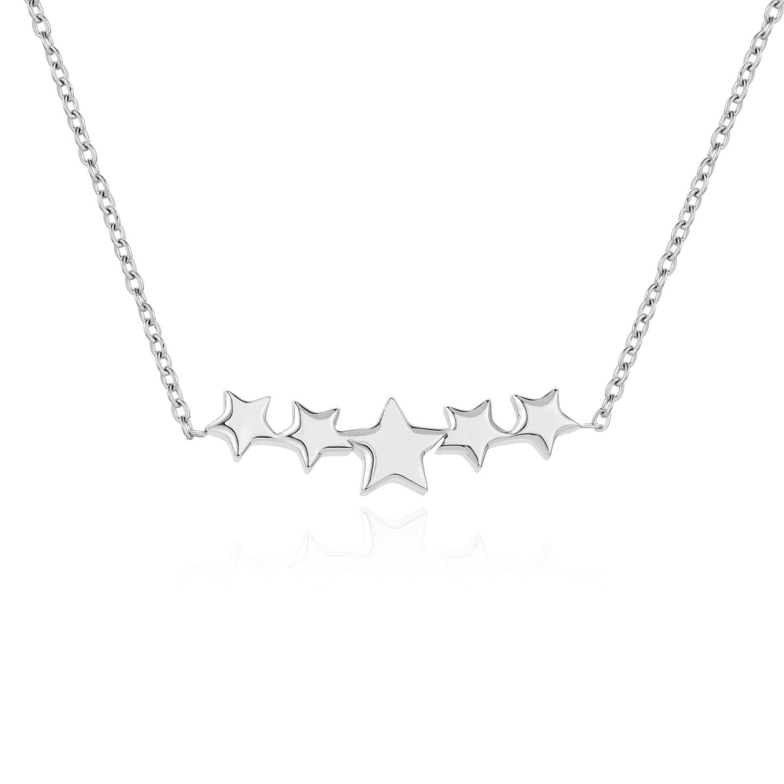 Troli Krásny oceľový náhrdelník Hviezdy VEDN0329S
