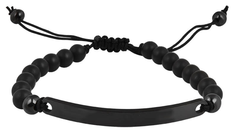 Troli Bracciale moderno di perline con una decorazione in acciaio VBD066BB