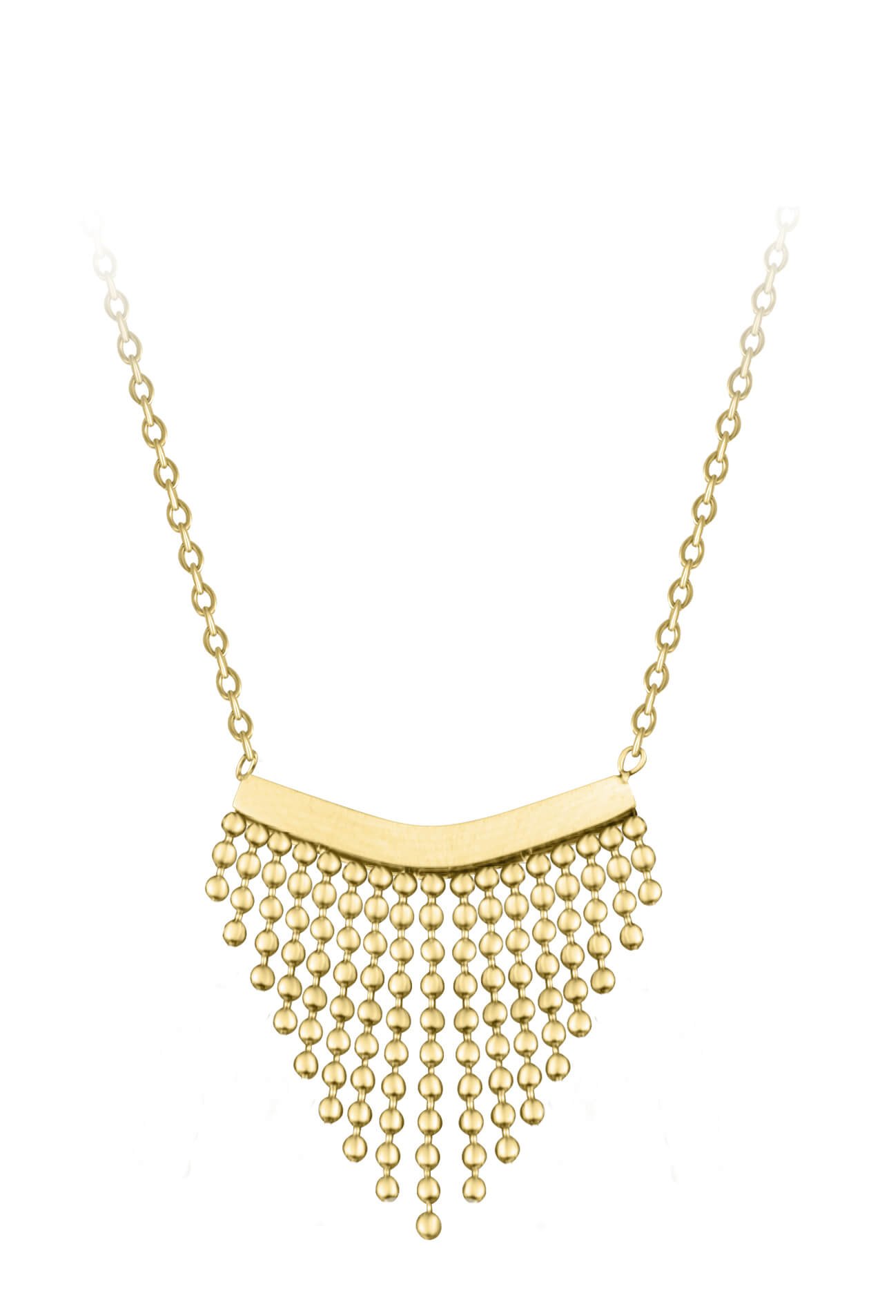 Troli Moderné oceľový náhrdelník s ozdobou Chains Gold