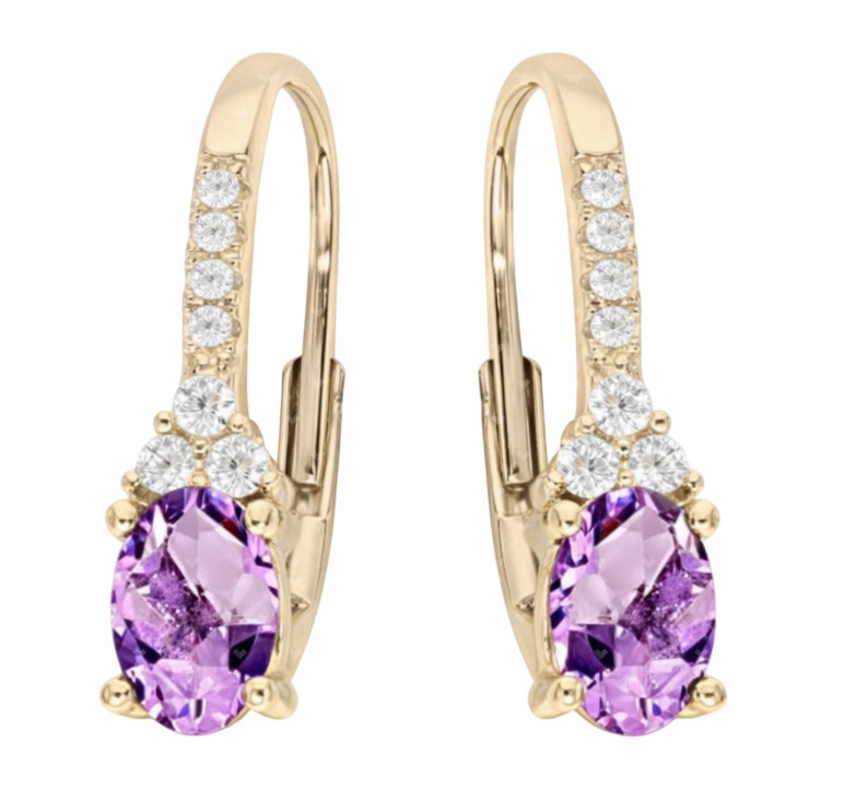 Troli Nádherné pozlacené náušnice s ametystem PO/SEC2747AM