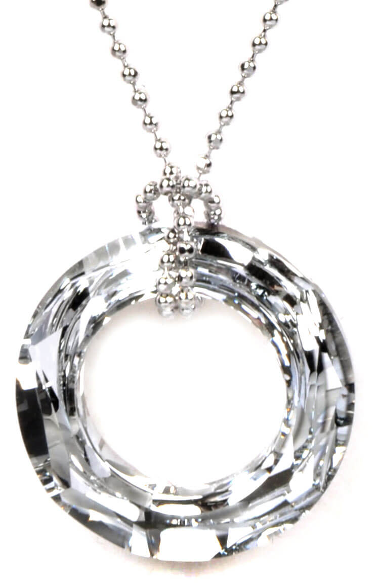 Levně Levien Elegantní náhrdelník Cosmic Ring Crystal