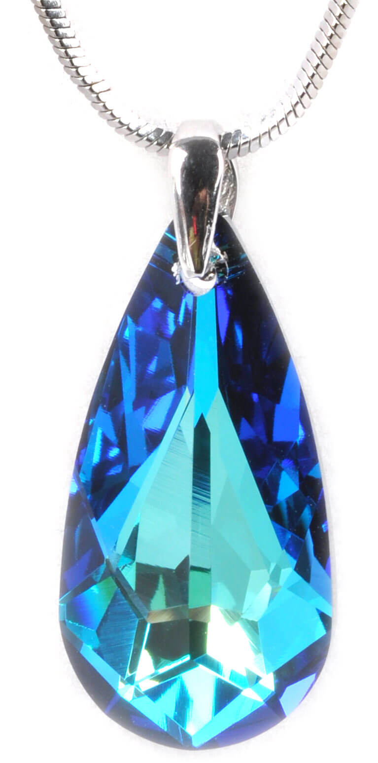 Levien Něžný náhrdelník Drop Bermuda Blue