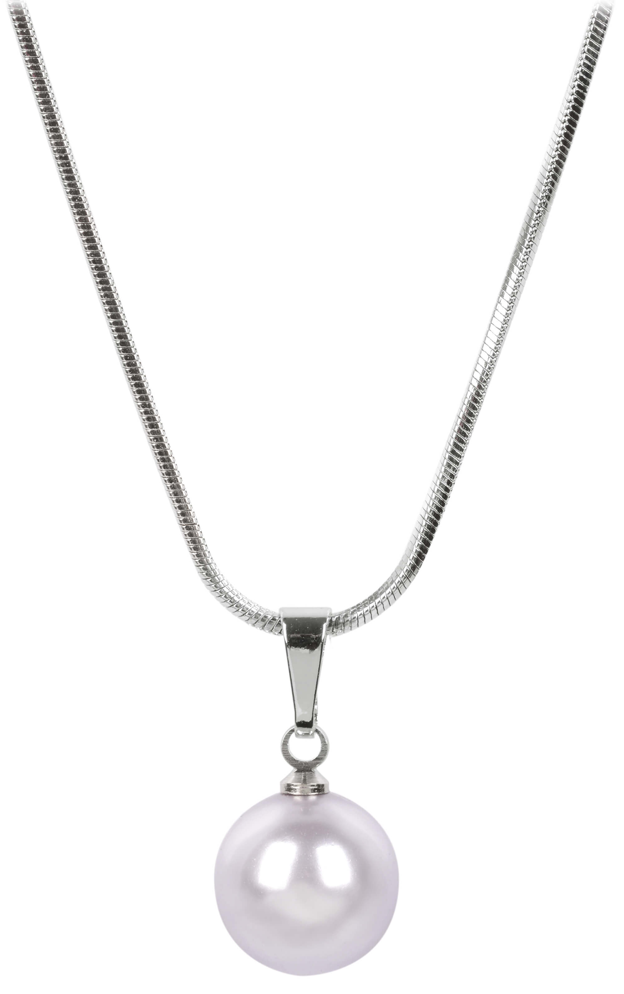 Levien Půvabný náhrdelník s perličkou Pearl Lavender