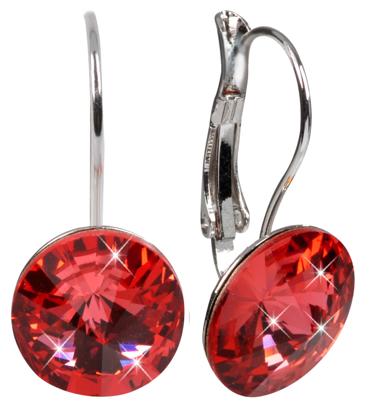 Levien -  Elegantní náušnice Rivoli Padparadscha