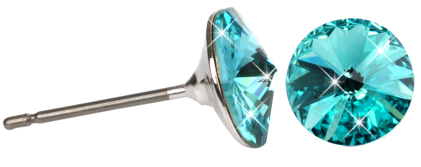 Levien Orecchini delicati a lobo Rivoli Light Turquois