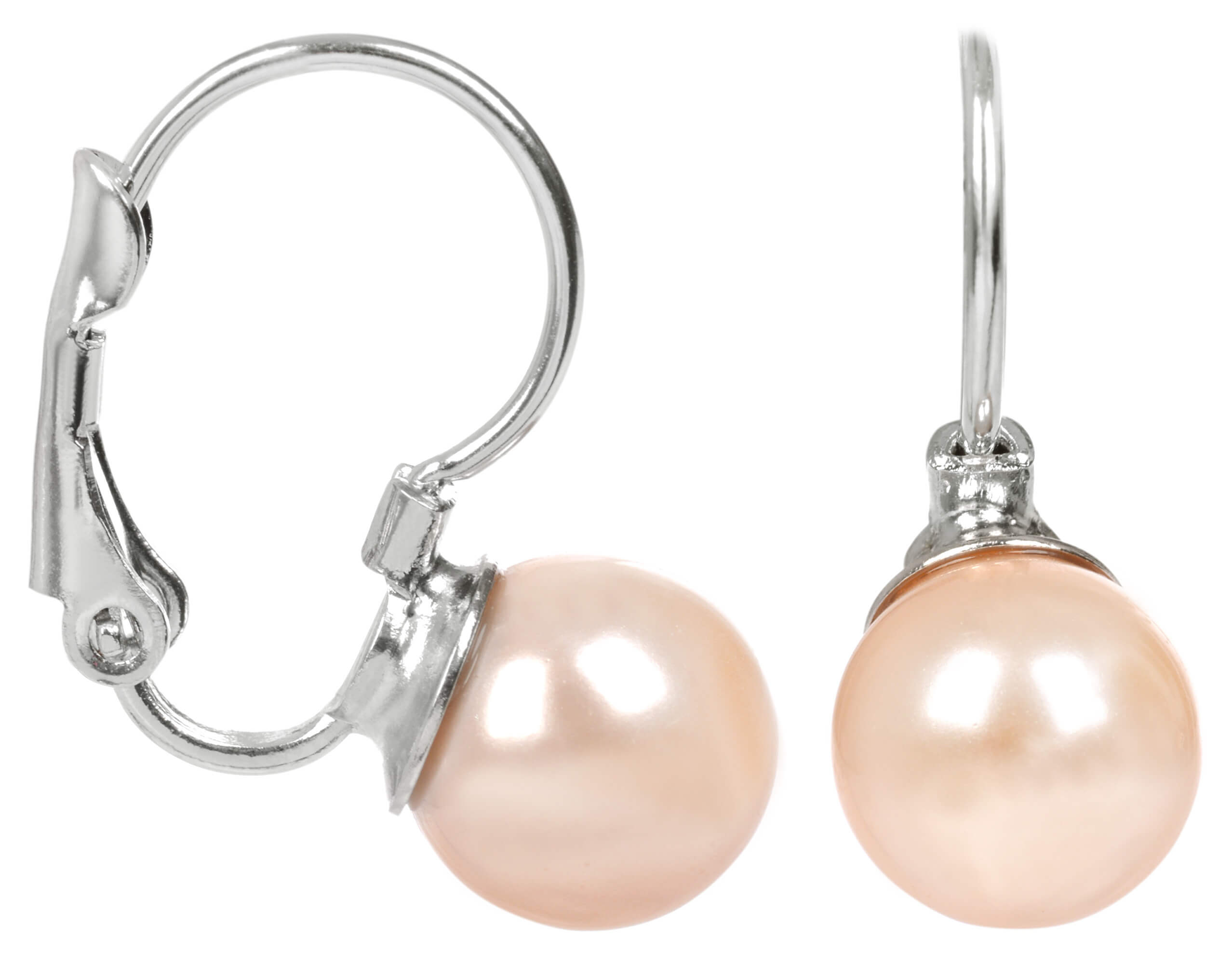 Levien Půvabné náušnice s perličkou Pearl Peach