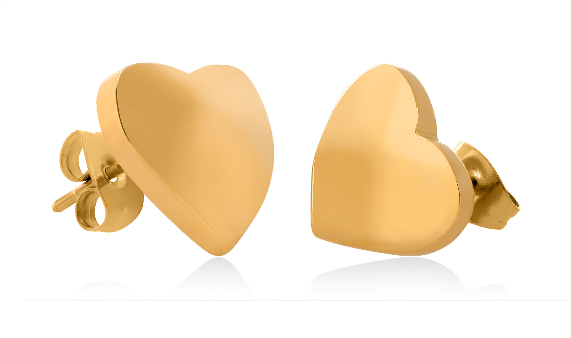 Troli Gyengéd szív fülbevaló aranyozott acélból VAAXF256G