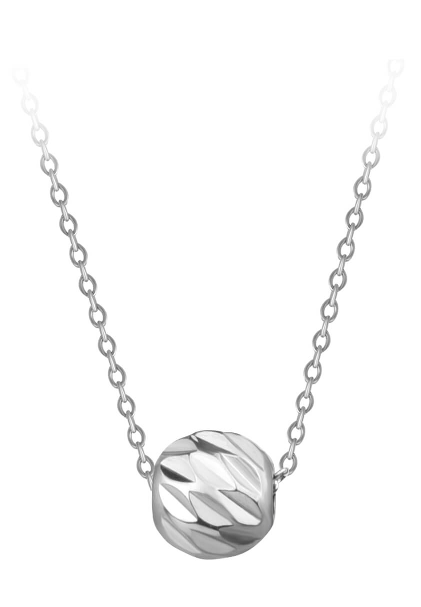Troli Něžný ocelový náhrdelník s přívěskem Globe Silver