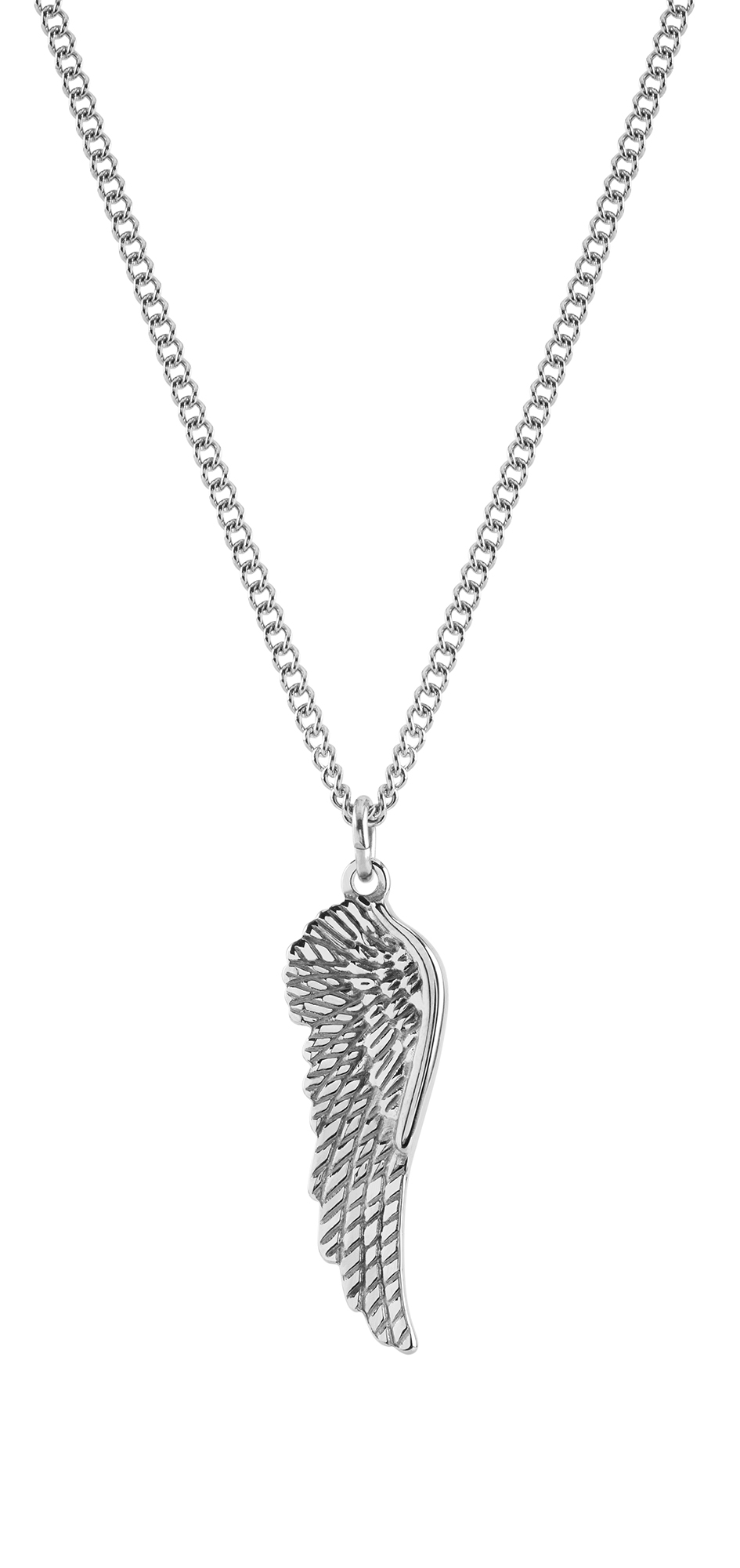 Levně Troli Ocelový náhrdelník s andělským křídlem (řetízek, přívěsek)