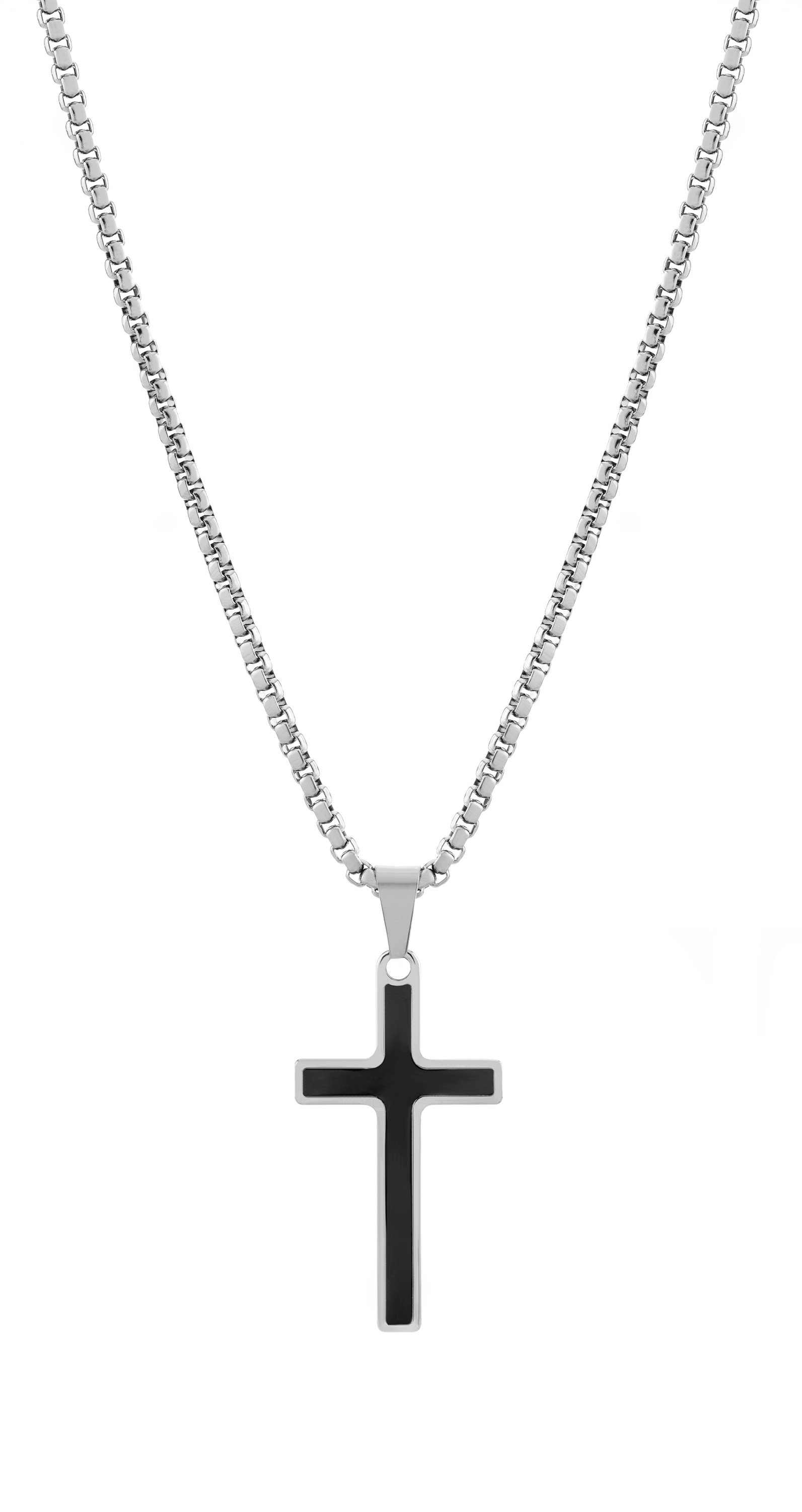 Troli Oceľový náhrdelník s krížikom VGX211-1S (retiazka, prívesok)