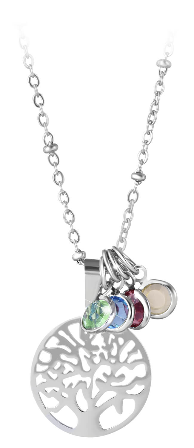 Troli Ocelový náhrdelník s vyměnitelnými přívěsky (řetízek, 5x přívěsek)