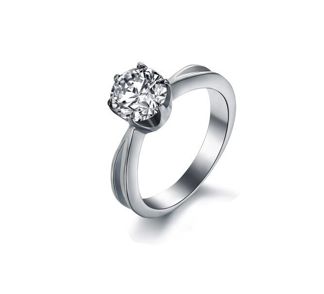 Troli Ocelový prsten s krystalem KRS-174 57 mm