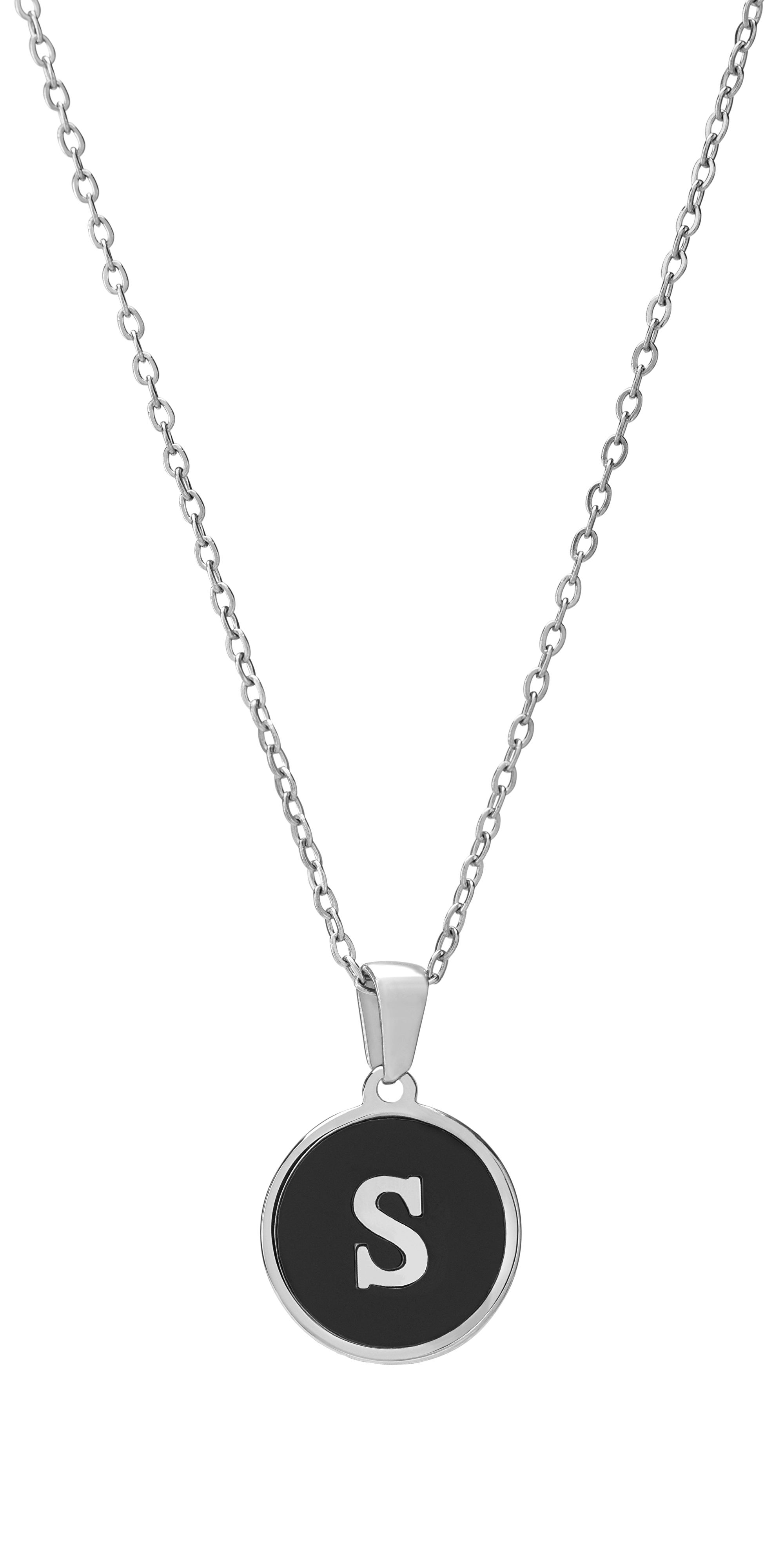 Levně Troli Originální ocelový náhrdelník s písmenem S