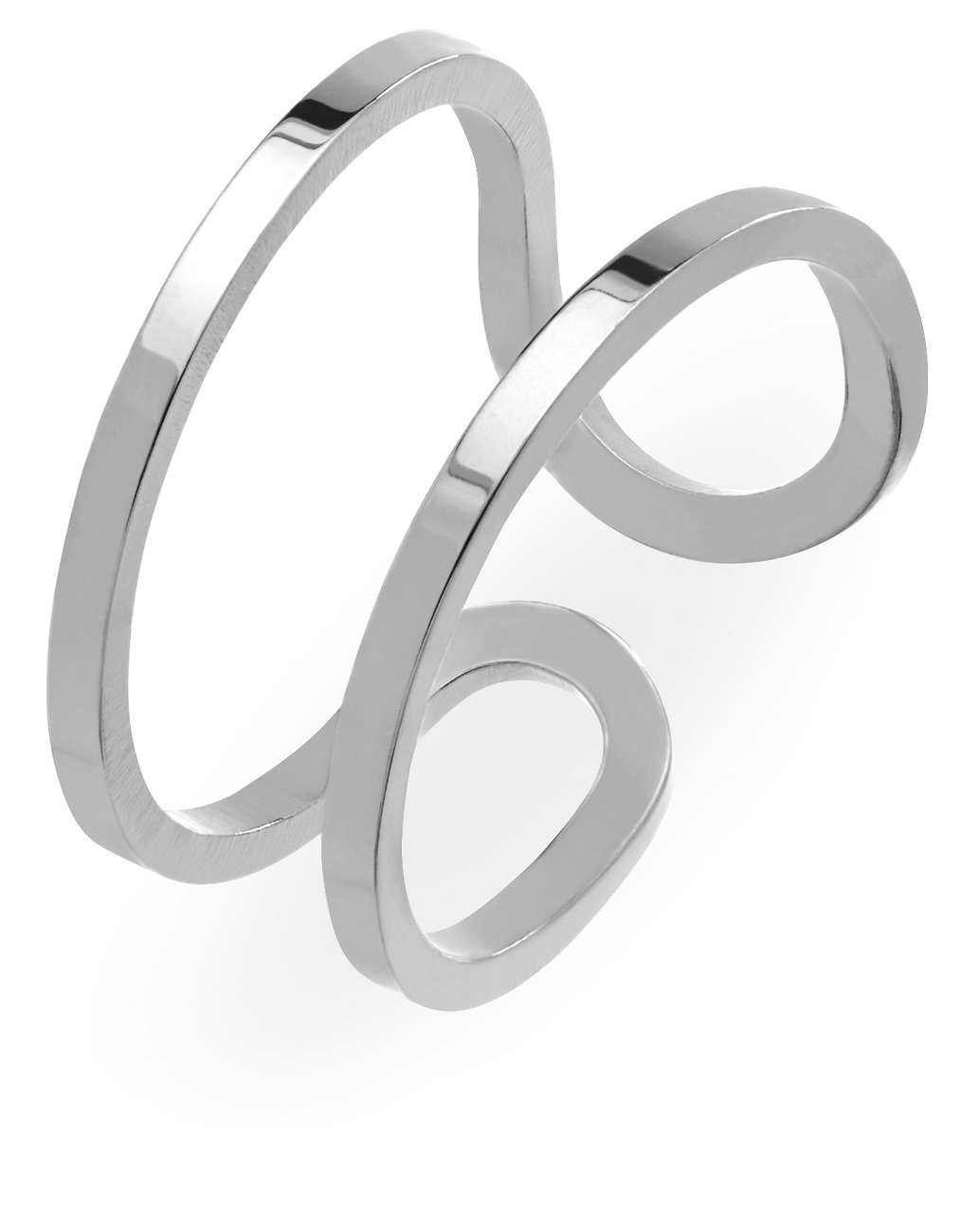 Levně Troli Originální otevřený prsten z oceli