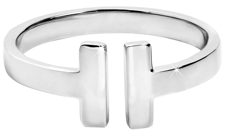 Troli Otvorený oceľový prsteň pre ženy 58 mm