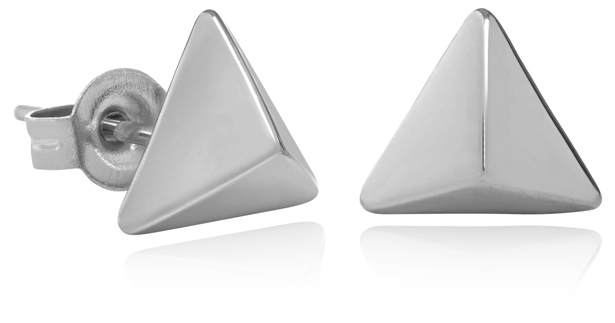 Troli Peckové trojúhelníkové náušnice z oceli VAAXF063S