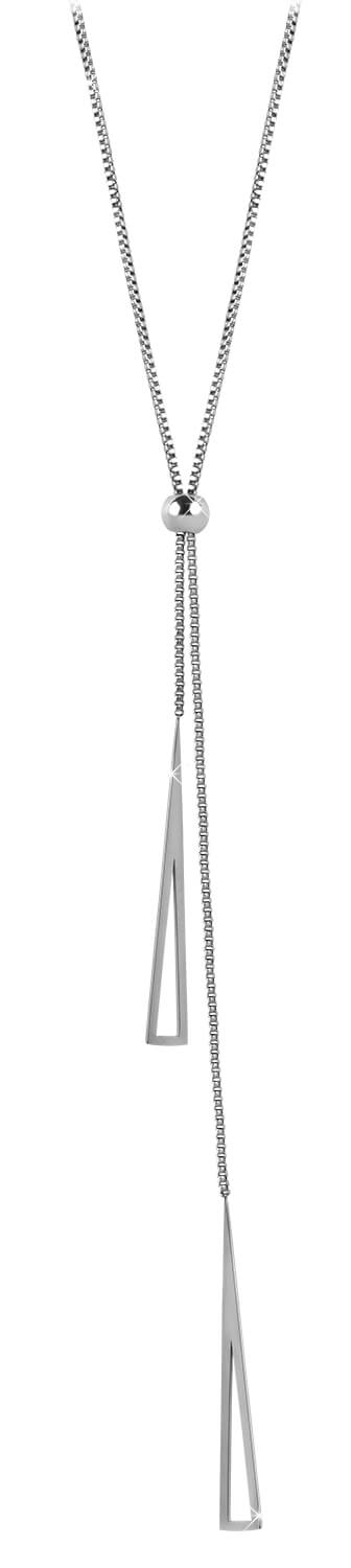 Troli Posuvný ocelový náhrdelník s trojúhelníky