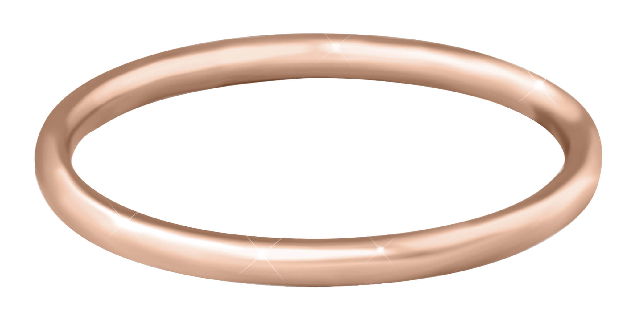 Troli Pozlátený minimalistický prsteň z ocele Rose Gold 54 mm