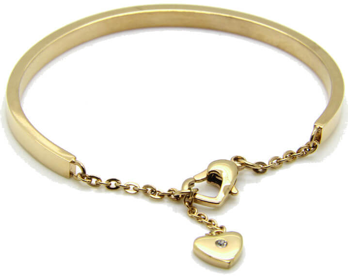 Troli Romantico bracciale placcato oro con cuore KBS-151-GOLD