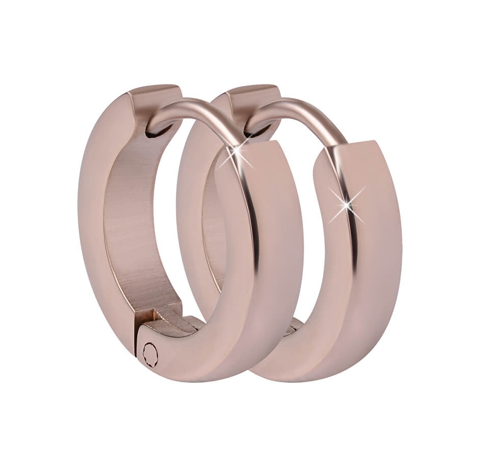 Troli Ružovo pozlátené oceľové náušnice krúžky